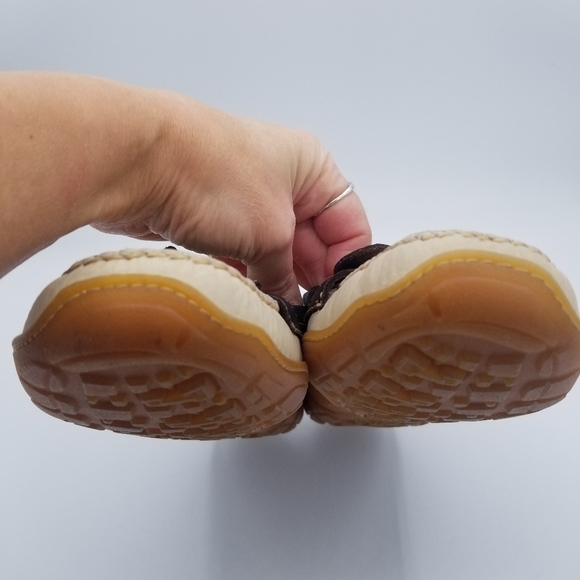 L.L. Bean Pebbled Leather Tan Bow Loafers size 7.5 - Picture 5 of 15